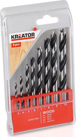 KREATOR סט 8 מקדחי עץ 3-10 מ"מ KREATOR קרייטור KRT012302